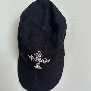 Black Silver Embellished Hat